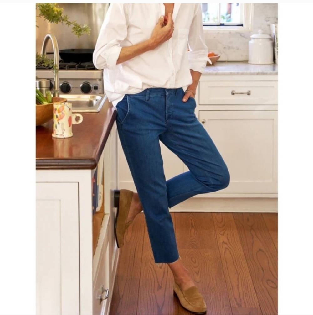 Frank & Eileen Wicklow Italian Chino Italian Performance Denim Wash Size 6
